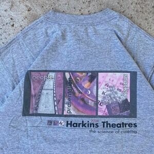 Vintage Harkina Theaters 2004 Movie Promo Grey Fruit Of The Loom Shirt Size L